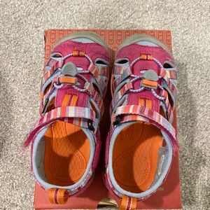 Keen Pink and Orange Water Shoes with Adjustable Straps